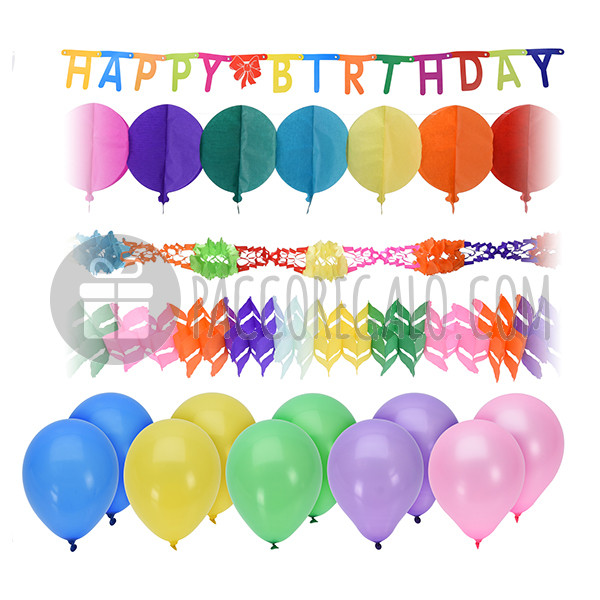 Set di decorazioni per il 14° compleanno decorazione per feste di compleanno 14 anni di età palloncini decorativi per ragazze colore argento e blu ragazzi striscione Happy Birthday 
