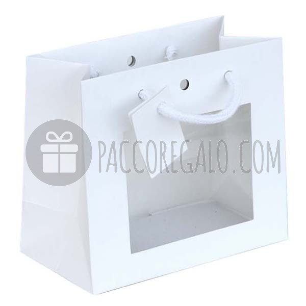 Sacco a scatola bianca - Imballaggio con manici piatti