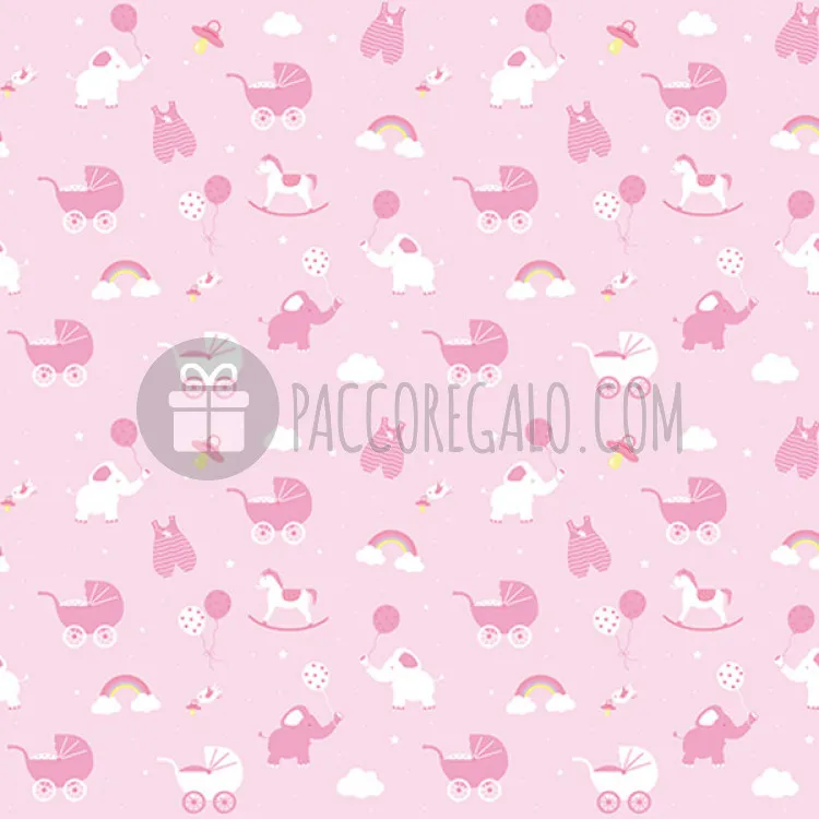 Foglio di carta regalo BIG cm 100x140: Baby Pink