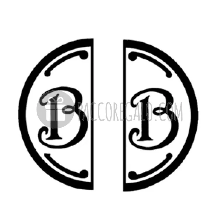 Iniziale doubleface "B" in metallo per Ceralacca