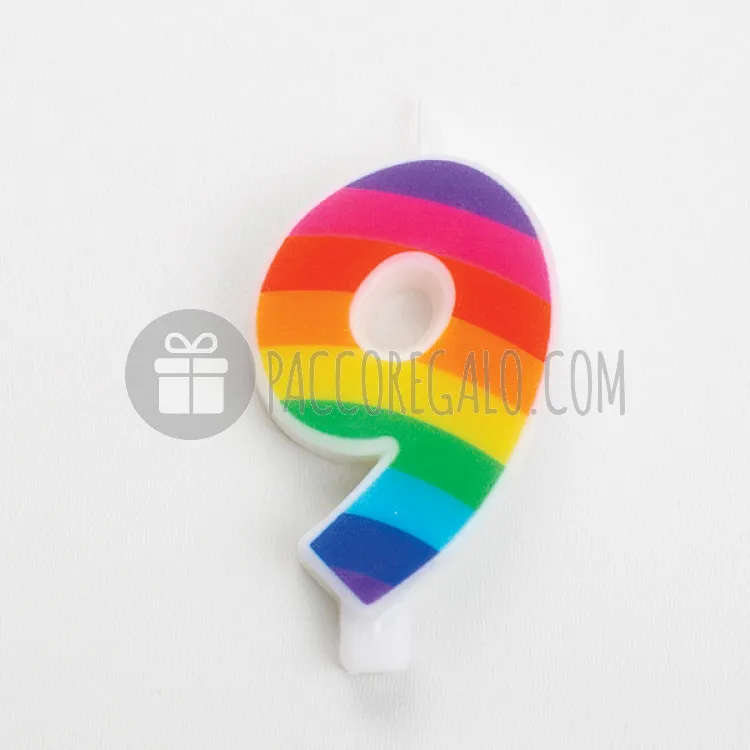 Candelina numerale Rainbow