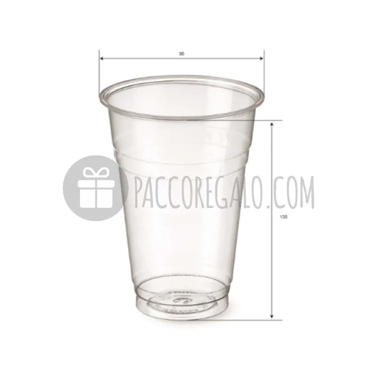 Bicchiere trasparente in PLA da 400 ml (50 pezzi) 