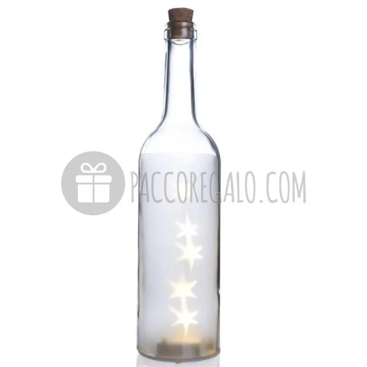 Bottiglia decorativa in vetro con Luci LED 
