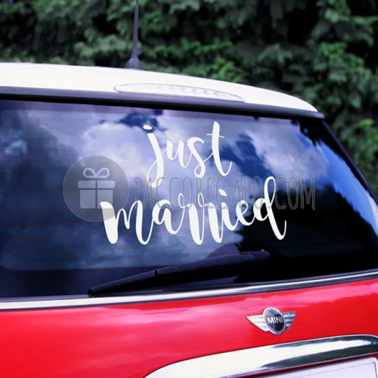 Sticker per Auto "Just Married" cm 33x45-31