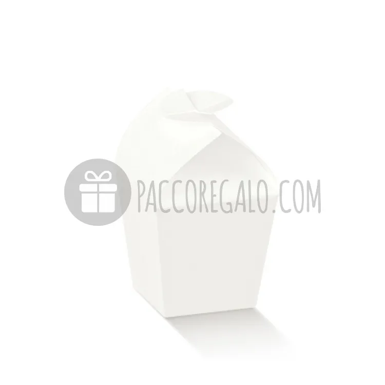 Scatolina CUP - mini cestino portaconfetti in cartone bianco (10pz)