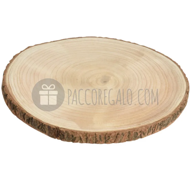 Decorazione Ceppo "Disco legno" naturale (cm 30x2)