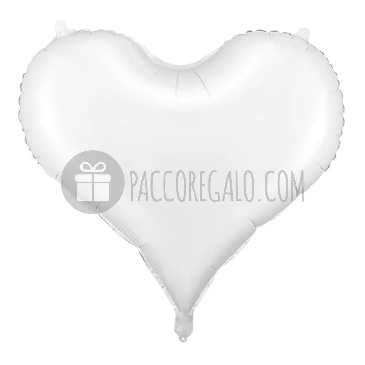 Palloncino in mylar Cuore maxi bianco (cm 61 x 53)