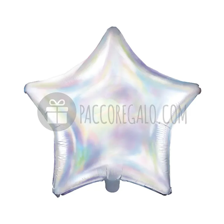 Palloncino decorativo in mylar "Stella iridescente" (cm 48)