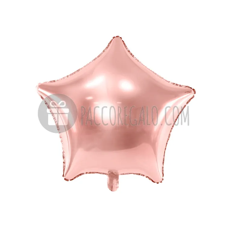 Palloncino decorativo in mylar "Stella oro rosa" (cm 48)