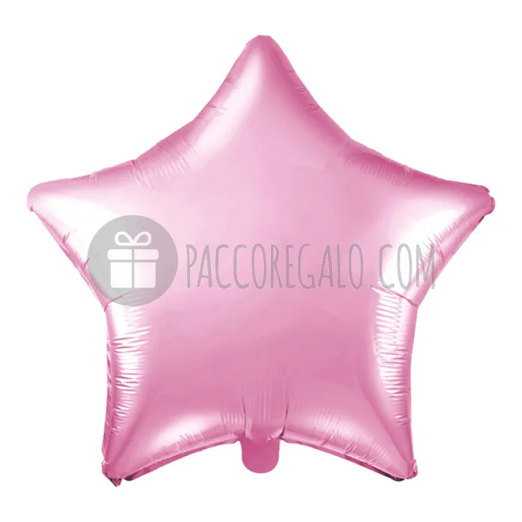 Palloncino decorativo in mylar "Stella rosa"