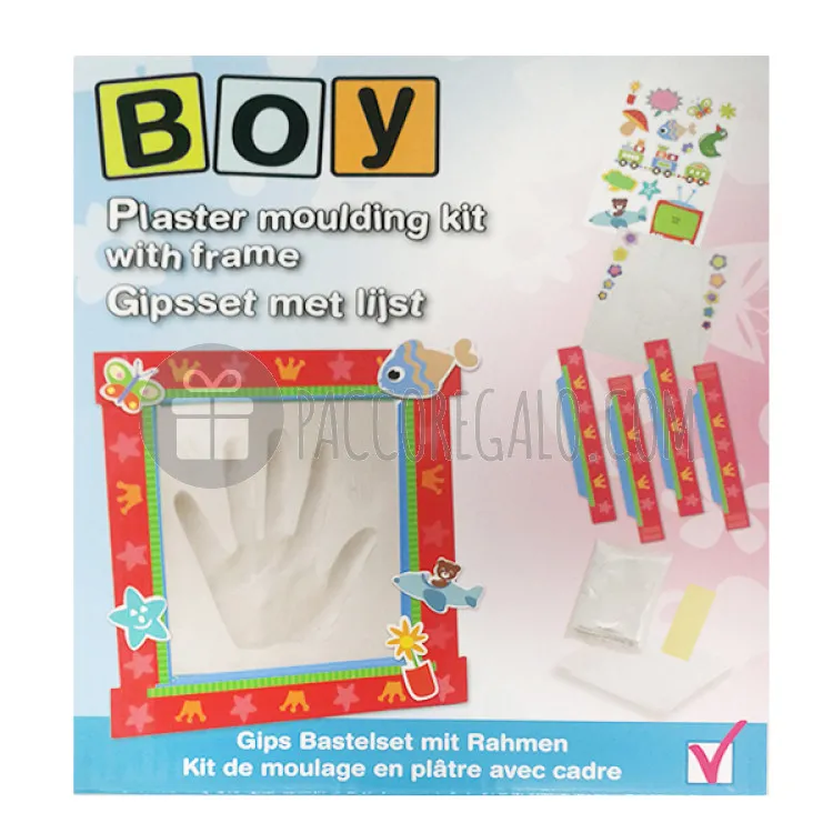 Kit Impronta con cornice e materiale decorativo - Boy