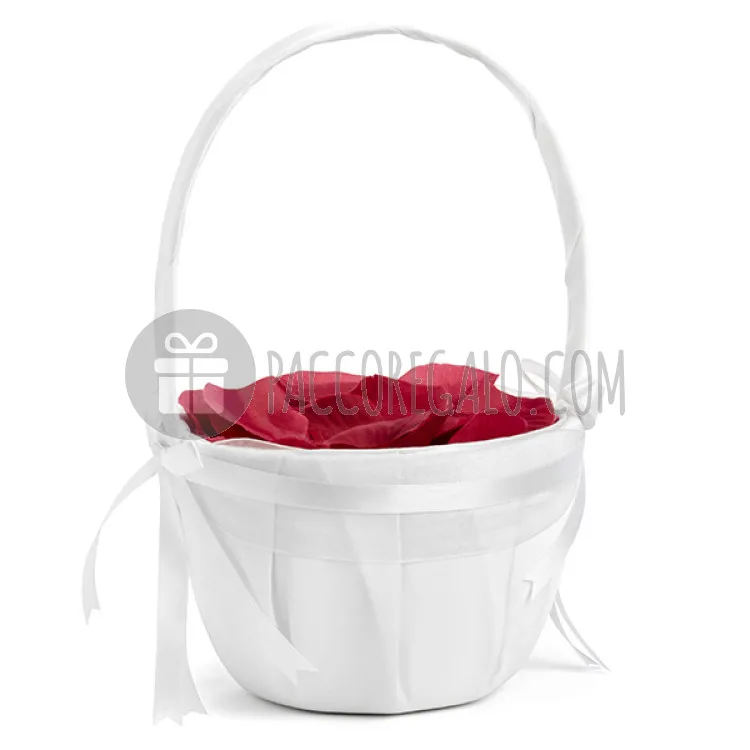 Cestino spargi petali "Wedding basket" (cm 26)