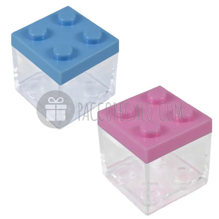 Scatola cubica in plexiglass "Lego"