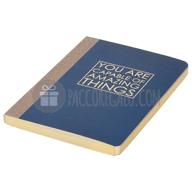 Quaderno Blu "You are capable of amazing things" (formato A5 ; 48 pagine)