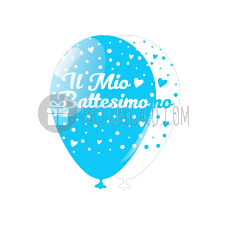 Palloncini "IL MIO BATTESIMO" Azzurro (10 pezzi)