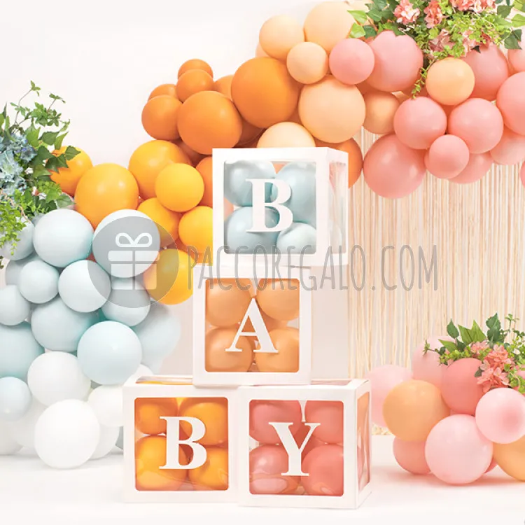 Balloon boxes "Baby" - cm 30x30 (4pz)