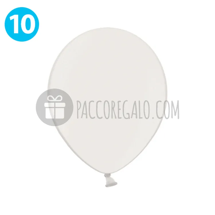 Palloncini decorativi Bianco metallico - cm 27 (10pz)