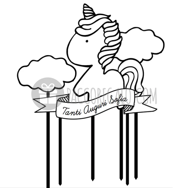 unicorno con nuvole