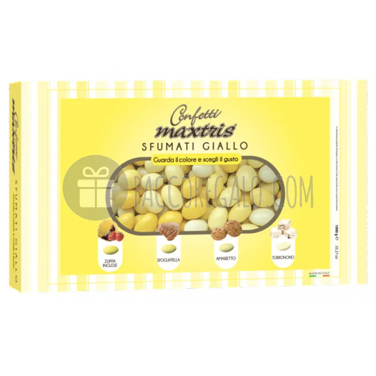  Confetti MAXTRIS CIOCOMANDORLA - SFUMATI GIALLO (1kg)