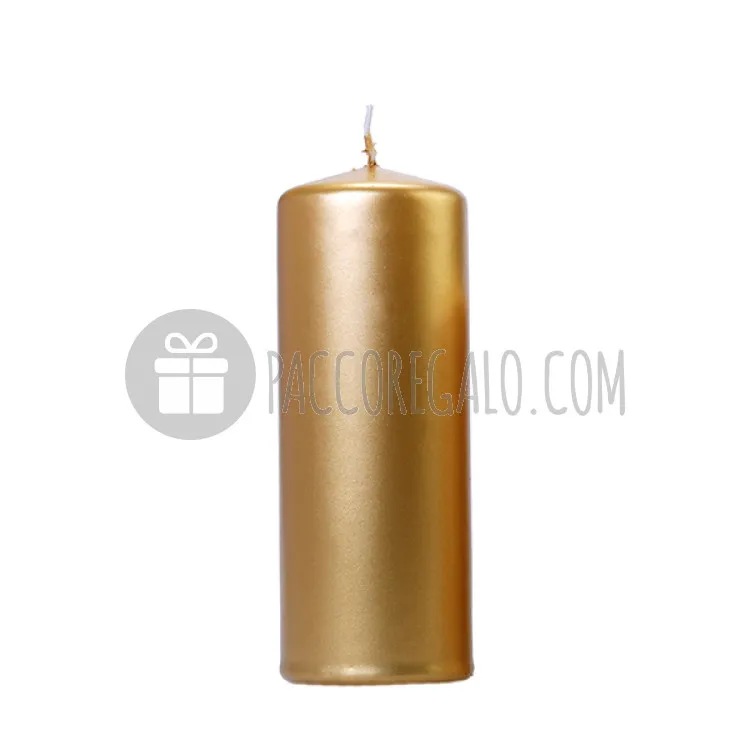 Candela cilindrica Oro opaco (cm 6 x 15)