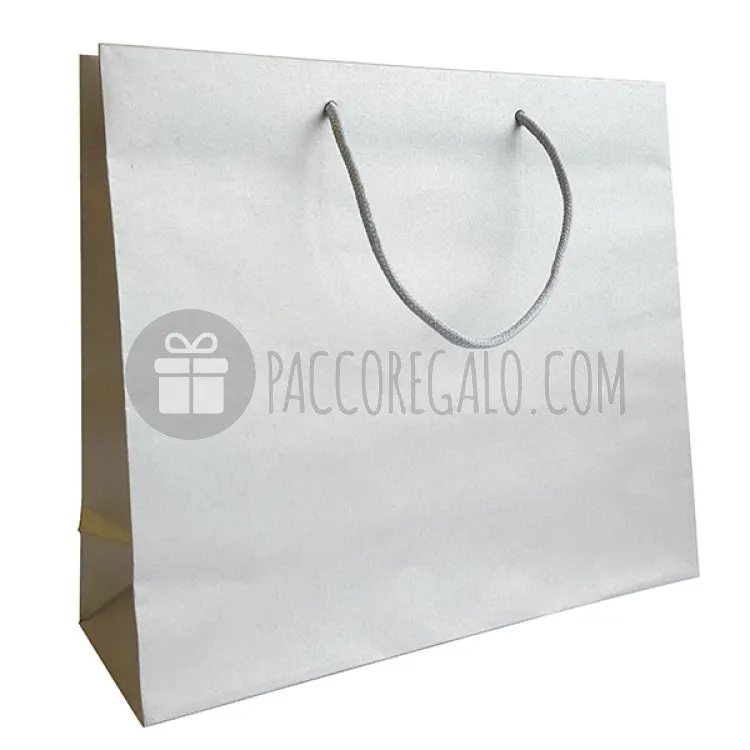 Shopping bags modello "LUSSO" Argento