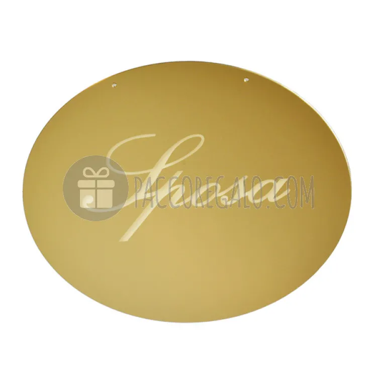 Cartello in plexiglas oro specchio "Sposa" (cm 36 x 32)