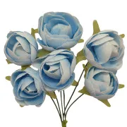 Pick Rosellina Baby Azzurro - ø 2,5 cm (6 pz) 