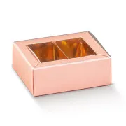 Scatola "Quadretto Degustazione" in Lino rosa (cm 6x5x3h)