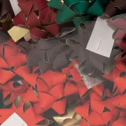 Coccarda adesiva in carta reciclata "CHRISTMAS" mm13 - ⌀ 5 cm (pz 80)