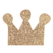 Set di stickers corona glitter oro (20 pz)