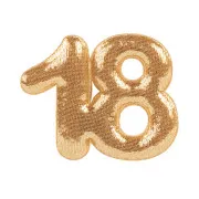 Decorazione adesiva "18 oro" morbido (mm 45) -12 pezzi