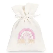 Sacchetto portaconfetti in tessuto "Arcobaleno rosa" (cm 10 x 14)