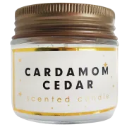 Candela profumata "Cardomom Cedar" in vaso vetro (cm 6x5)