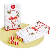 Kit regalo sacchetti "Merry Christmas rosso" con chiudipacco - cm 12 x 6 x 21 (6pz)