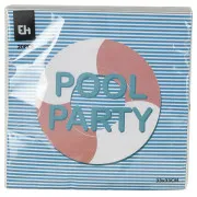 Tovaglioli in carta 3 veli "Pool party" cm 33 (20pz) 