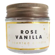Candela profumata "Rose Vanilla" in vaso vetro (cm 6x5)