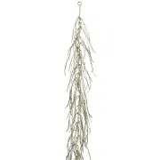 Ghirlanda con tralci di rami glitterati argento (cm 90)