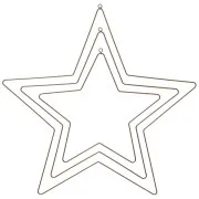 Set tre stelle in metallo dorato (cm 30/40/50)