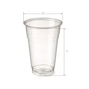 Bicchiere trasparente in PLA da 400 ml (50 pezzi) 