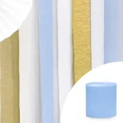 Set 4 pezzi: Festone "Paper Streamer" AZZURRO (cm 5 x 10 mt)-20
