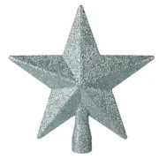 Decorazione Puntale Stella ACQUAMARINA Glitter (19cm)