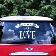 Sticker per Auto "All you need is love" cm 33x45-20