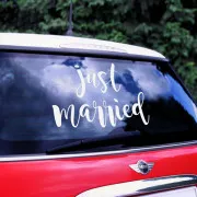 Sticker per Auto "Just Married" cm 33x45-20