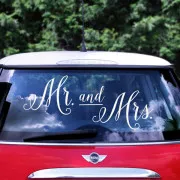Sticker per Auto "Mr and Mrs" cm 33x45-20