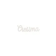 Scritta decorativa in legno bianco "CRESIMA" (cm 5,5 X 1,2)