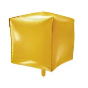 Palloncino decorativo in mylar "Cubo oro" (cm 35)-20
