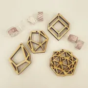 Set di 4 TAG "Jewels" in legno by Paccoregalo.com