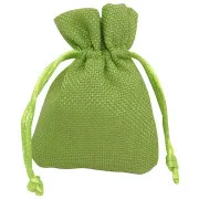 Sacchettino porta confetti in tessuto "juta cotton" Verde 