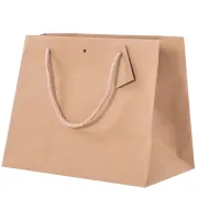 Shopping bags con tags, manici in corda e foro passa-nastro - cm 24 x 14 x 19,5 (10pz)