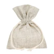 Sacchettino porta confetti in tessuto Ecrù (cm 8 x 10)